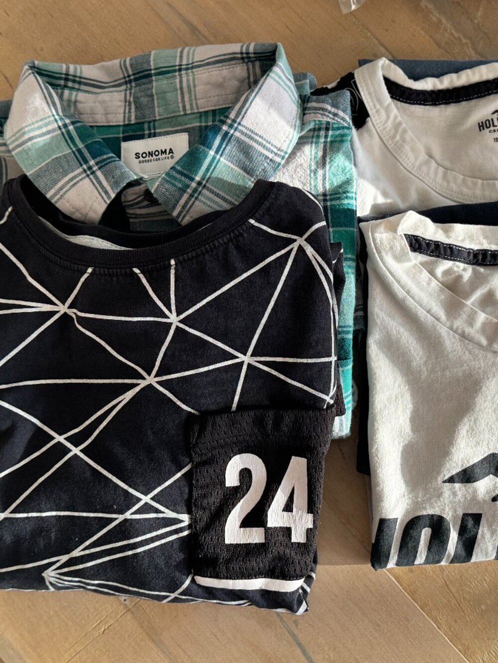 Lot of boy shirts Sizes L, XL and adult XS, Skater/Hollister